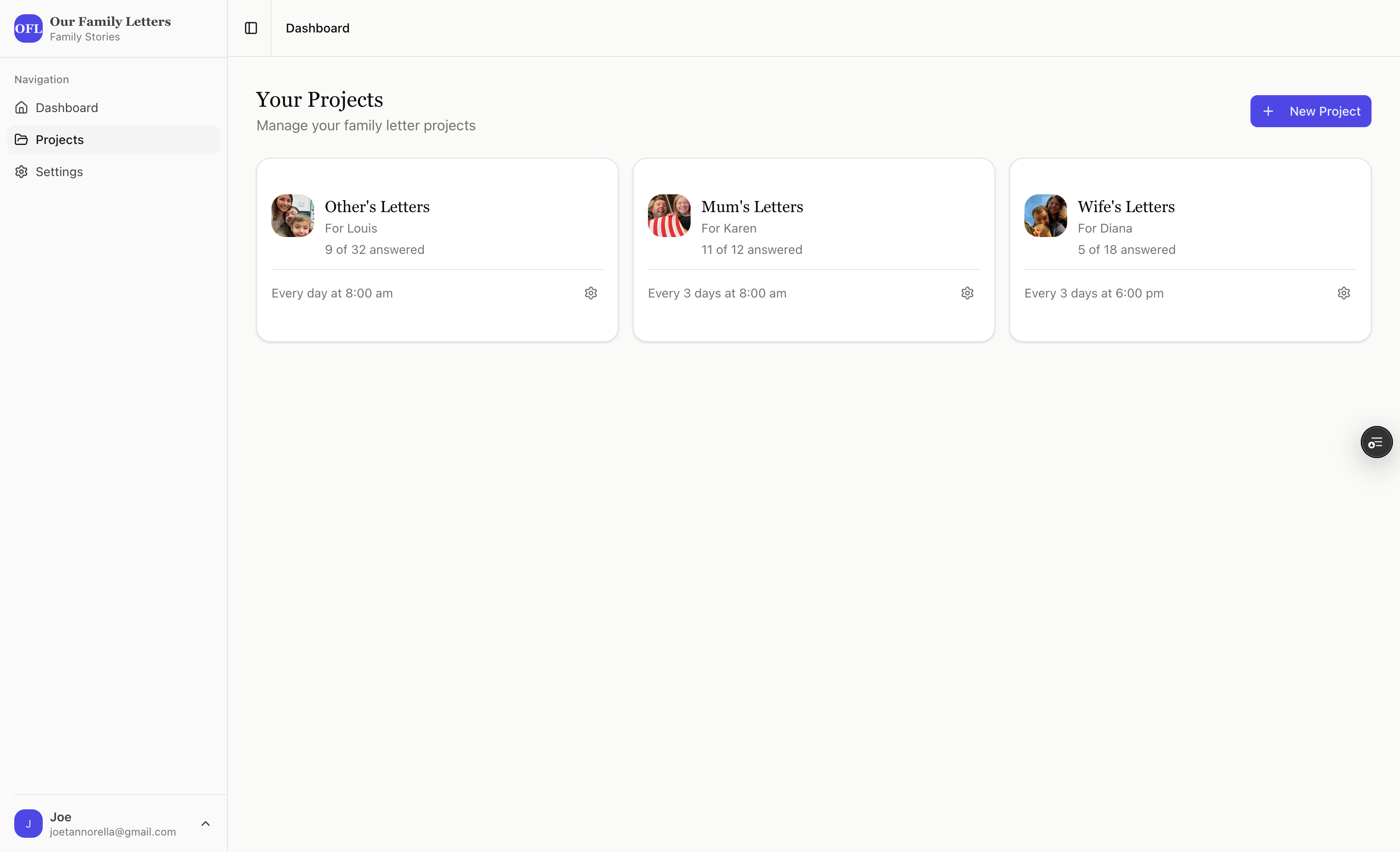 Our Family Letters screenshot 2